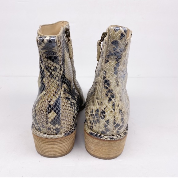 Cole Haan Reilly Short Snake-Print Boot Sz 7 - Picture 5 of 8